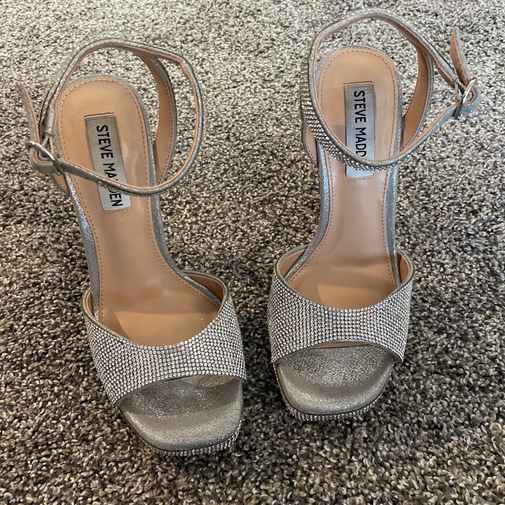 SOLD Rhinestone Steve Madden Heels Wedding Prom